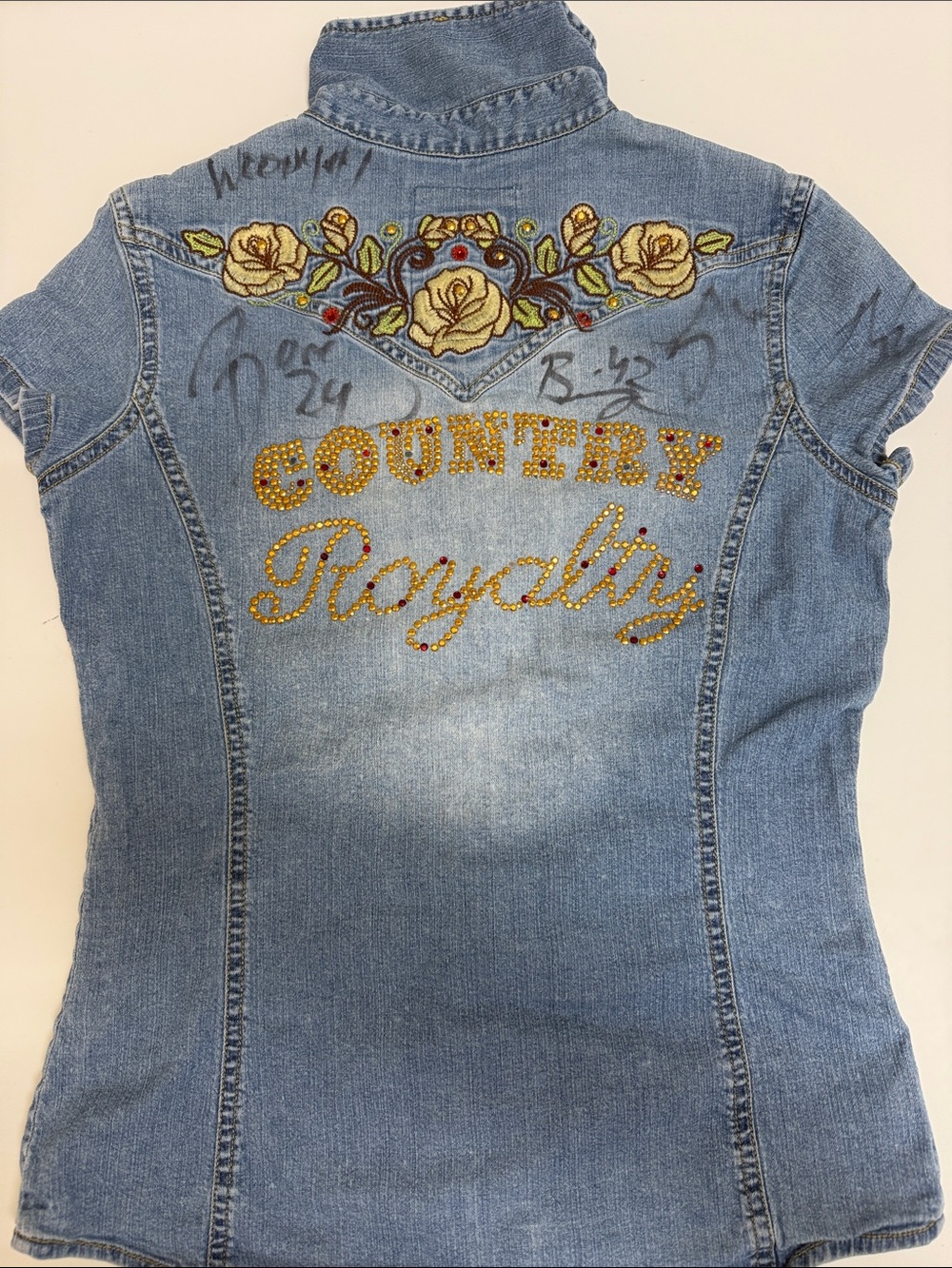 Country Royalty Autographed Embellished Denim Shirt